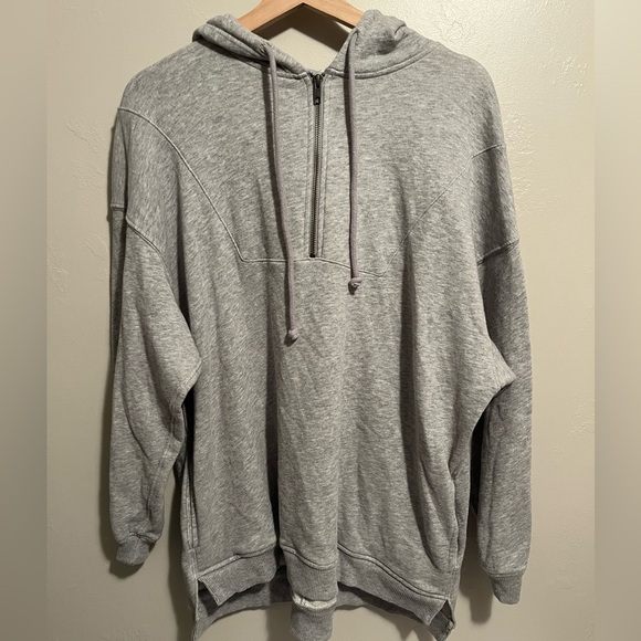 American Eagle Quarter Zip Jegging Fit Hoodie - Picture 2 of 9